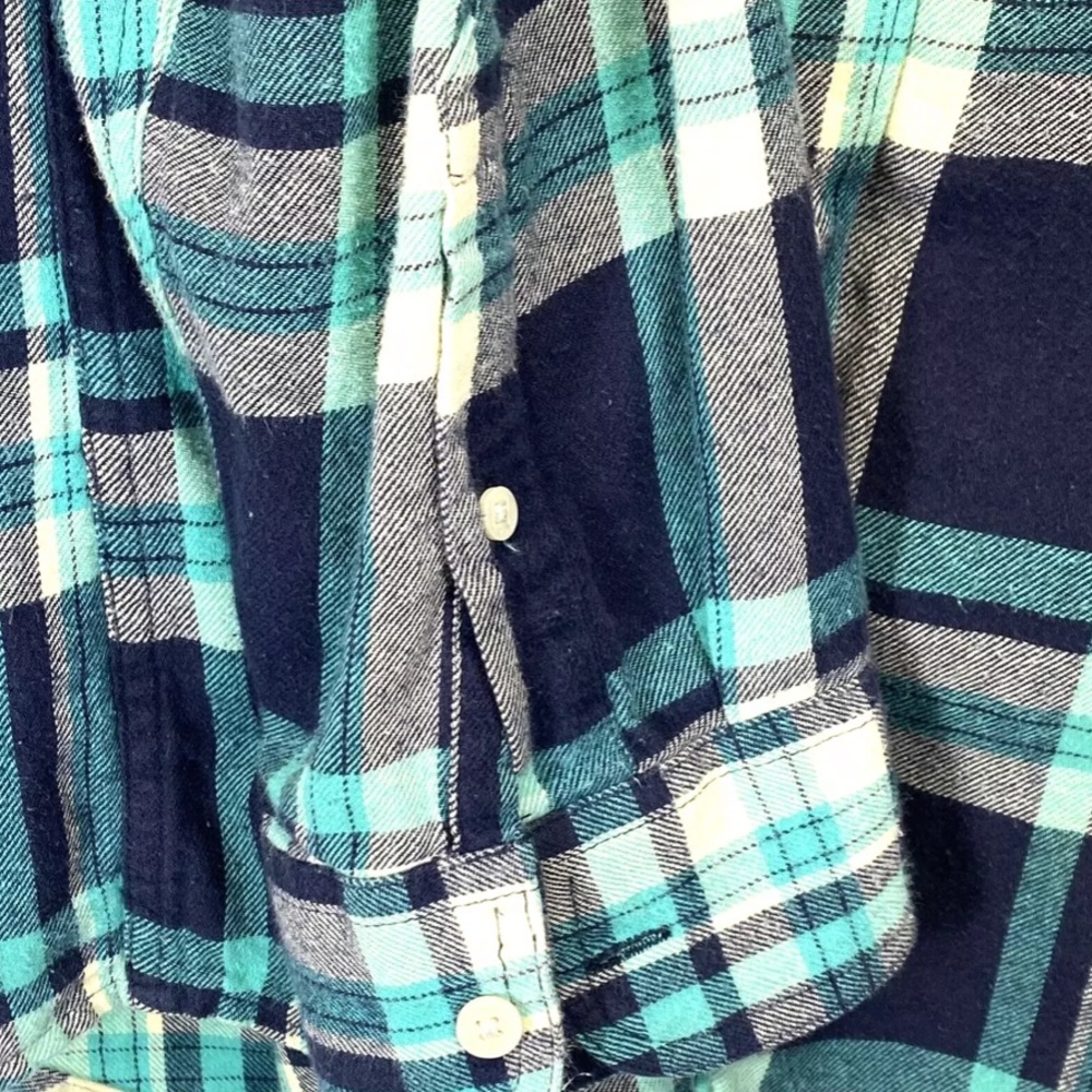 Button Down Plaid Flannel Authentic - image 3